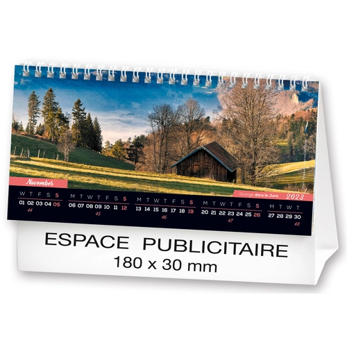 image du produit Calendrier chevalet 2025  MONTAGNE DE FRANCE 21 x 15 cm - 13 feuillets