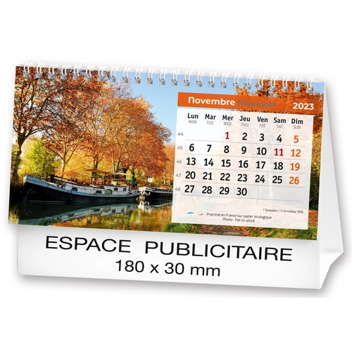 image du produit Calendrier chevalet 2025  PAYSAGES DE FRANCE 21 x 15 cm - 13 feuillets