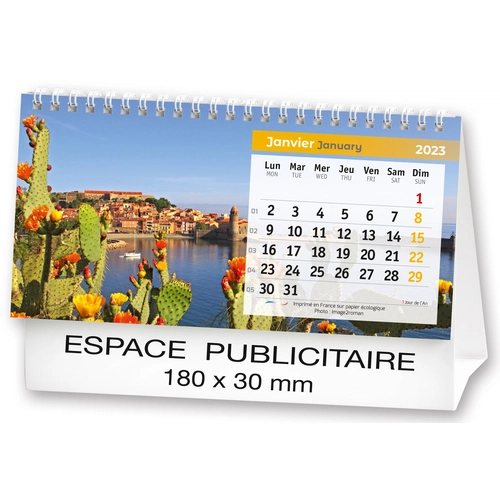 image du produit Calendrier chevalet 2025  PAYSAGES DE FRANCE 21 x 15 cm - 13 feuillets