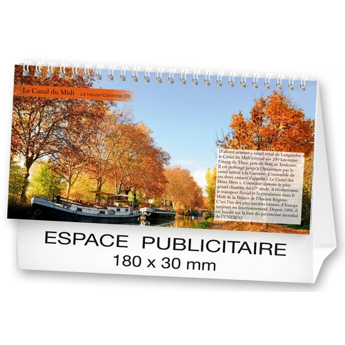 image du produit Calendrier chevalet 2025  PAYSAGES DE FRANCE 21 x 15 cm - 13 feuillets