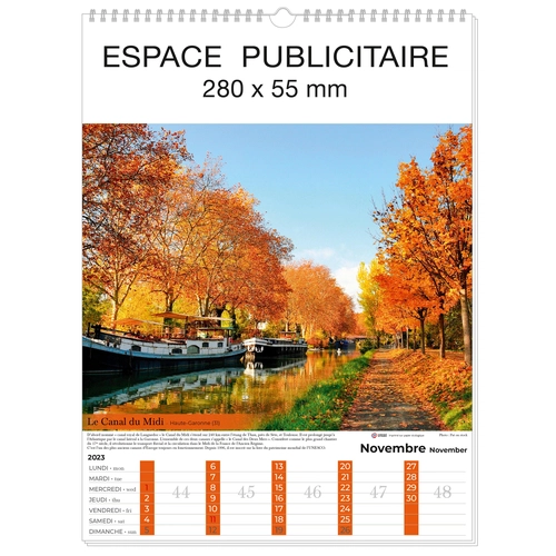 image du produit Calendrier Feuillet 2025  PAYSAGES DE France 32 x 43 cm - 13 feuillets