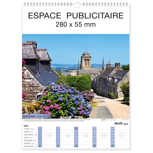 image du produit Calendrier Feuillet 2025  PAYSAGES DE France 32 x 43 cm - 13 feuillets