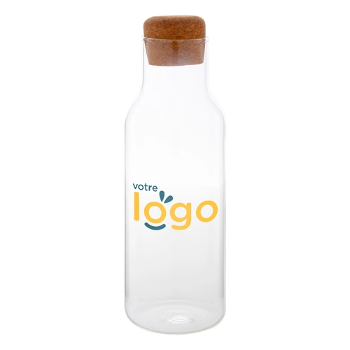 image du produit Carafe à eau en verre borosilicate 600 ml - couvercle en liège