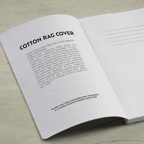 image du produit Carnet de notes A5 avec couverture en coton - 196 pages en papier recyclé avec pointillé 80g/m2