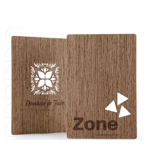 image du produit Carte en bois personnalisable 9 x 14 cm - bois merisier