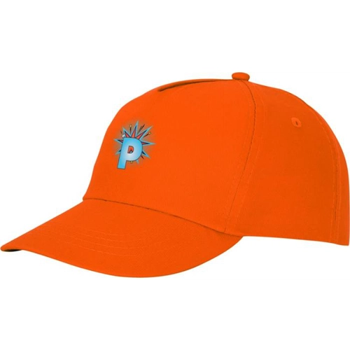 image du produit Casquette 5 panneaux avec fermeture velcro - Œillets brodés