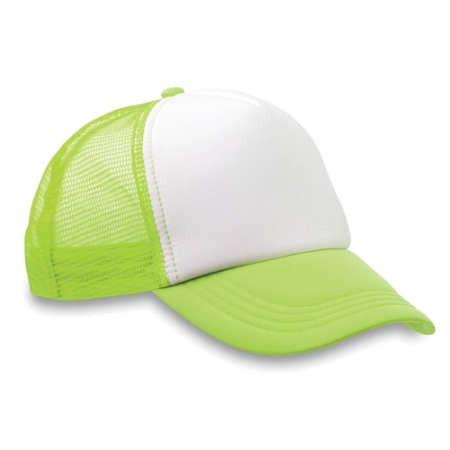 image du produit Casquette 5 pans en polyester avec filet coloré