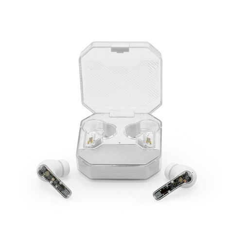 image du produit Écouteurs transparent avec étui de chargement compact