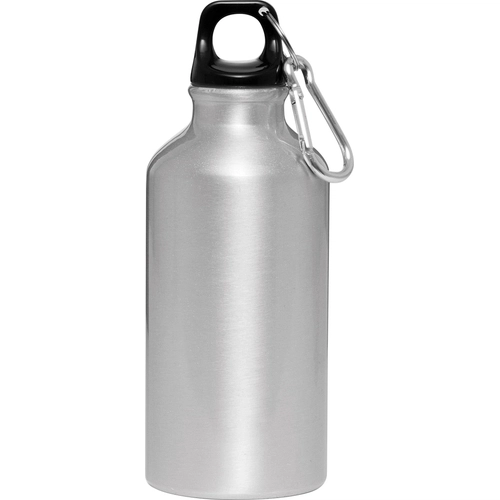 image du produit Gourde en aluminium avec mousqueton 400 ml - poignée plastique