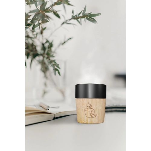 image du produit Mug céramique 150 ml avec sa base aimantée en bois d'hévéa