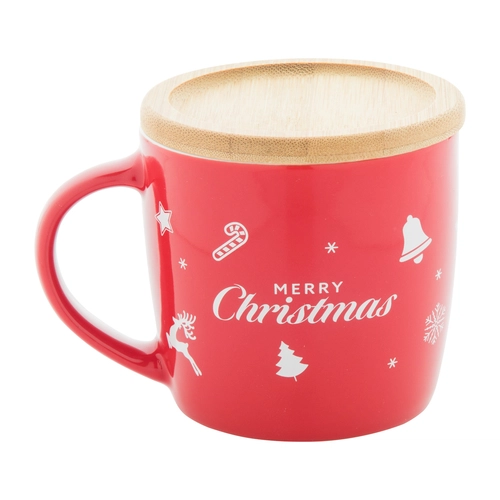 image du produit Mug en céramique Noël 370 ml - dessous de verre bambou