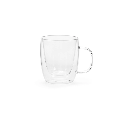 image du produit Mug en verre borosilicate 250 ml double paroi avec anse