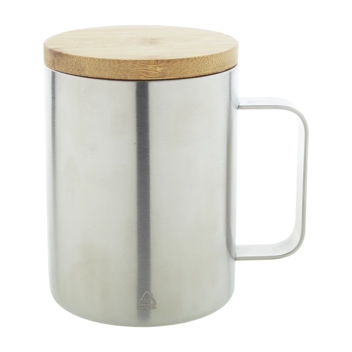 image du produit Mug thermos double paroi 350 ml - en inox recyclé et bambou
