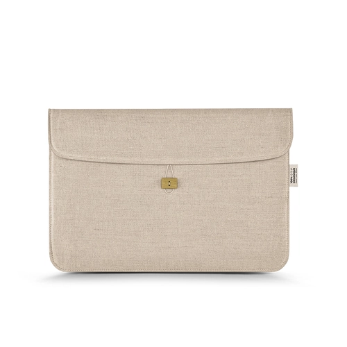 image du produit Pochette porte ordinateur ou porte documents en chanvre - label GOTS