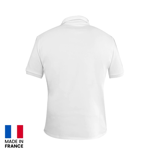 image du produit Polo homme blanc made in France 220gr/m2 2 boutons - teinté et tricoté en France