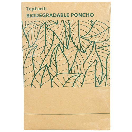 image du produit Poncho en plastique biodégrable, livré avec pochette