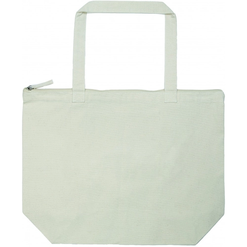 image du produit Sac en coton avec fermeture zippée - Totebag 280 gr/m2 avec poche intérieure