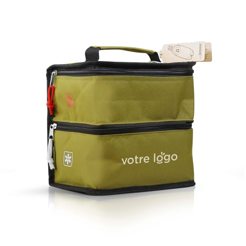 image du produit Sac lunch isotherme COMBYMIAM en RPET, set en bambou