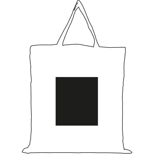 image du produit Sac shopping avec anses courtes - coton 110 gr/m2