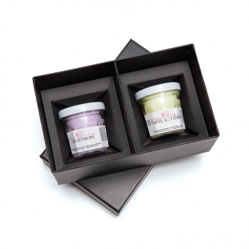 image du produit Set de 2 bougies parfumées, Made In France, en coffret