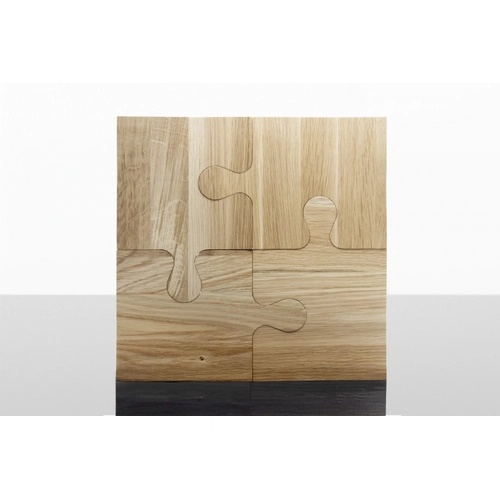 image du produit Set de 4 planches en bois de chêne - planche à découper puzzle