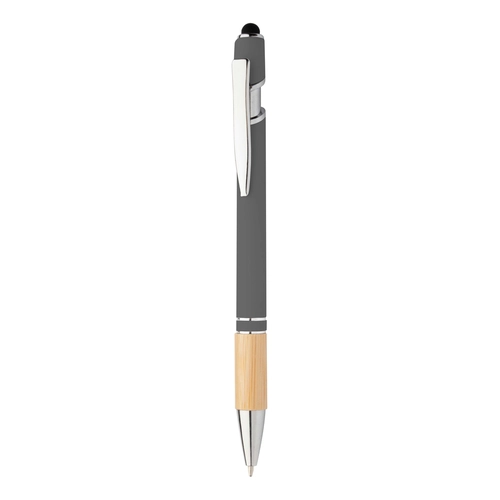 image du produit Stylo à bille avec stylet et embase bambou