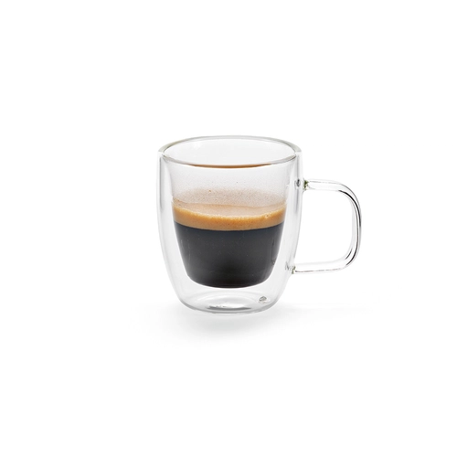 image du produit Tasse en verre borosilicate 65 ml double paroi avec anse