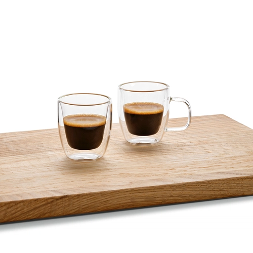 image du produit Tasse en verre borosilicate 65 ml double paroi avec anse