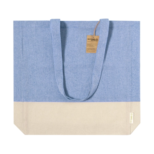 image du produit Tote bag en coton recyclé bicolore 120 g/m2 - avec soufflet