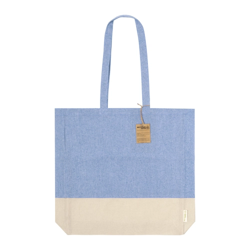 image du produit Tote bag en coton recyclé bicolore 120 g/m2 - avec soufflet