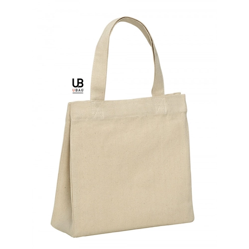 image du produit Totebag en coton avec soufflet 220 gr/m2 5 litres - avec fermeture par pressions