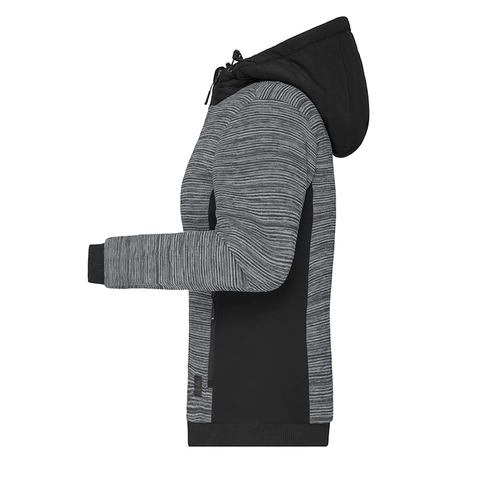 image du produit Veste polaire femme matelassée en tricot avec capuche